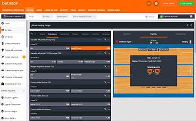 Página en vivo de Hockey sobre hielo en Betsson.