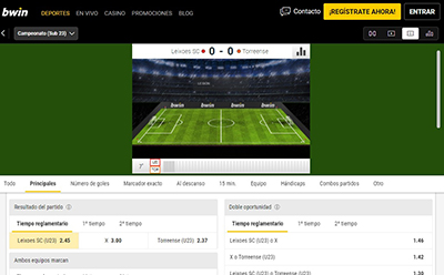 Página en vivo de fútbol en bwin.